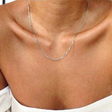 Kpop Women Neck Chain Gold Color Choker Necklaces Thin Chain On The Neck Minimalist Pendant Jewelry 2021 Chocker Collar For Girl daiiibabyyy