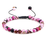 6mm Natural Stone Men Bracelets Charm Tiger Eye Black Beads Bracelet Braided Bangle Adjustable Charm Women Yoga Jewelry pulseras daiiibabyyy