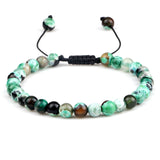 6mm Natural Stone Men Bracelets Charm Tiger Eye Black Beads Bracelet Braided Bangle Adjustable Charm Women Yoga Jewelry pulseras daiiibabyyy