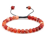 6mm Natural Stone Men Bracelets Charm Tiger Eye Black Beads Bracelet Braided Bangle Adjustable Charm Women Yoga Jewelry pulseras daiiibabyyy
