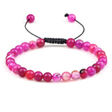 6mm Natural Stone Men Bracelets Charm Tiger Eye Black Beads Bracelet Braided Bangle Adjustable Charm Women Yoga Jewelry pulseras daiiibabyyy