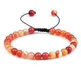 6mm Natural Stone Men Bracelets Charm Tiger Eye Black Beads Bracelet Braided Bangle Adjustable Charm Women Yoga Jewelry pulseras daiiibabyyy
