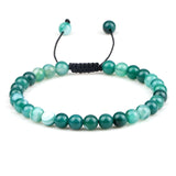 6mm Natural Stone Men Bracelets Charm Tiger Eye Black Beads Bracelet Braided Bangle Adjustable Charm Women Yoga Jewelry pulseras daiiibabyyy