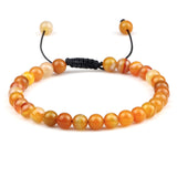6mm Natural Stone Men Bracelets Charm Tiger Eye Black Beads Bracelet Braided Bangle Adjustable Charm Women Yoga Jewelry pulseras daiiibabyyy