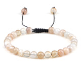 6mm Natural Stone Men Bracelets Charm Tiger Eye Black Beads Bracelet Braided Bangle Adjustable Charm Women Yoga Jewelry pulseras daiiibabyyy