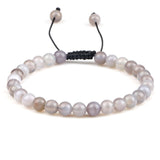 6mm Natural Stone Men Bracelets Charm Tiger Eye Black Beads Bracelet Braided Bangle Adjustable Charm Women Yoga Jewelry pulseras daiiibabyyy