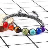 7 Chakra Healing Beaded Bracelet Reiki Prayer Balance Beads Bracelet Handmade Braided Bangles For Women Men Adjustable Jewelry daiiibabyyy