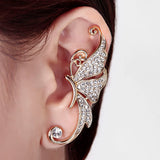 2021 New Silver Plated Angel Wing Stylist Crystal Earrings Drop Dangle Ear Stud For Women Long Cuff Earring Bohemia Jewelrys daiiibabyyy