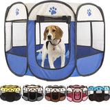 Portable Folding Pet Tent Dog House Octagonal Cage For Cat Tent Playpen Puppy Kennel Easy Operation Fence Outdoor Big Dogs House daiiibabyyy