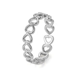 LATS Gold Silver Color Hollowed-out Heart Shape Open Ring Design Cute Fashion Love Jewelry for Women Girl Child Gifts Adjustable daiiibabyyy