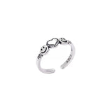 LATS Gold Silver Color Hollowed-out Heart Shape Open Ring Design Cute Fashion Love Jewelry for Women Girl Child Gifts Adjustable daiiibabyyy
