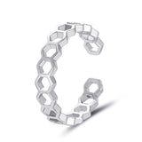 LATS Gold Silver Color Hollowed-out Heart Shape Open Ring Design Cute Fashion Love Jewelry for Women Girl Child Gifts Adjustable daiiibabyyy