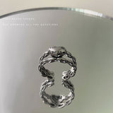 QiLuxy New Silver Color Hollowed-out Heart Shape Open Ring Design Cute Fashion Love Jewelry for Women Girl Gifts Adjustable daiiibabyyy