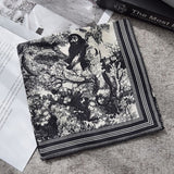 90cm * 90cm Design Scarf Lady Shawl Printed Silk Felt Headscarf Scarf Lady Headscarf Square Scarf Lady Wrap Scarf 2021 daiiibabyyy
