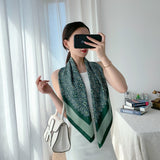 90cm * 90cm Design Scarf Lady Shawl Printed Silk Felt Headscarf Scarf Lady Headscarf Square Scarf Lady Wrap Scarf 2021 daiiibabyyy