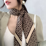 90cm * 90cm Design Scarf Lady Shawl Printed Silk Felt Headscarf Scarf Lady Headscarf Square Scarf Lady Wrap Scarf 2021 daiiibabyyy