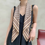 90cm * 90cm Design Scarf Lady Shawl Printed Silk Felt Headscarf Scarf Lady Headscarf Square Scarf Lady Wrap Scarf 2021 daiiibabyyy