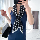 90cm * 90cm Design Scarf Lady Shawl Printed Silk Felt Headscarf Scarf Lady Headscarf Square Scarf Lady Wrap Scarf 2021 daiiibabyyy