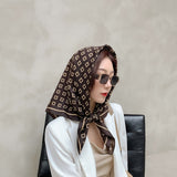 90cm * 90cm Design Scarf Lady Shawl Printed Silk Felt Headscarf Scarf Lady Headscarf Square Scarf Lady Wrap Scarf 2021 daiiibabyyy