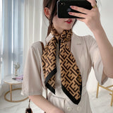 90cm * 90cm Design Scarf Lady Shawl Printed Silk Felt Headscarf Scarf Lady Headscarf Square Scarf Lady Wrap Scarf 2021 daiiibabyyy