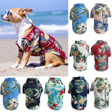Summer Dog Clothes Cool Beach Hawaiian Style Dog Cat Shirt Short Sleeve Coconut Tree Printing 2021 New Fashion Gift For Pet daiiibabyyy