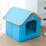 Winter Pet House Foldable Bed With Mat Soft Leopard Dog Puppy Sofa Cushion House Kennel Nest Dog Cat Bed For Small Medium Dogs daiiibabyyy