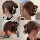 Women Geometric Hair Claw Girls Clamps Fashion Metal Hair Crab Cross Hair Clips Headband Hairpin Fashion Hair Accessories daiiibabyyy