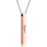 Four Sides Engraving Square Pendant Necklaces New Custom Name Necklace Stainless Steel Pendant Gift Jewelry For Women/Men daiiibabyyy
