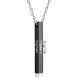 Four Sides Engraving Square Pendant Necklaces New Custom Name Necklace Stainless Steel Pendant Gift Jewelry For Women/Men daiiibabyyy