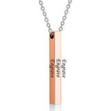 Four Sides Engraving Square Pendant Necklaces New Custom Name Necklace Stainless Steel Pendant Gift Jewelry For Women/Men daiiibabyyy
