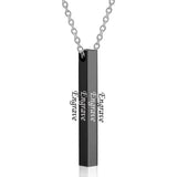 Four Sides Engraving Square Pendant Necklaces New Custom Name Necklace Stainless Steel Pendant Gift Jewelry For Women/Men daiiibabyyy