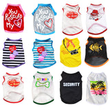 Dog Summer t-shirts Cute Printed Puppy Dogs Vests Clothes French bulldog Chihuahua Pet Cat Clothes Vest For Small Dogs Costume daiiibabyyy