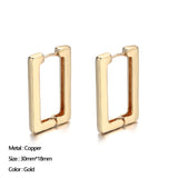 Classic Stainless Steel Ear Buckle for Women Trendy Gold Color Small Large Circle Hoop Earrings Punk Hip Hop Jewelry Accessories daiiibabyyy
