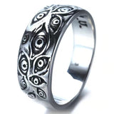 Punk Fashion Rings for Women Men Retro Hip-Hop Personality Ring Engraved Demon Eye Retro Hipster Ring Hollow Cross Rings daiiibabyyy