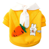 Cute bow tie satchel  Pet clothes for small dog cat dog clothing plush sweater Teddy corky  warm pet spring and autumn wear daiiibabyyy