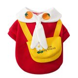 Cute bow tie satchel  Pet clothes for small dog cat dog clothing plush sweater Teddy corky  warm pet spring and autumn wear daiiibabyyy