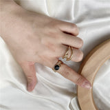 7PCS/SET Korea Fashion Mixed Minimalist Ring Set Geometric Round Metal Gold Silver Color Cuff Open Rings Jewelry For Women daiiibabyyy