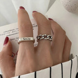 7PCS/SET Korea Fashion Mixed Minimalist Ring Set Geometric Round Metal Gold Silver Color Cuff Open Rings Jewelry For Women daiiibabyyy