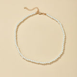 Tocona Luxury Pearl Stone Shell Pendant Necklace for Women Summer Star Heart Chain Choker Necklace Bohemian Jewelry Gift daiiibabyyy
