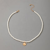 Tocona Luxury Pearl Stone Shell Pendant Necklace for Women Summer Star Heart Chain Choker Necklace Bohemian Jewelry Gift daiiibabyyy
