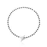 Fashion Luxury Black Crystal Glass Bead Chain Choker Necklace for Women Flower Lariat Lock Collar Necklace Jewelry Party Charm daiiibabyyy