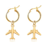 Funny Smile Face Hoop Earrings Pendant For Women Gold Alloy Geometric Carving Earring Jewelry Accessory Statement Gifts daiiibabyyy