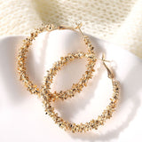 IPARAM 2021 New Big Circle Round Hoop Earrings for Women's Fashion Statement Golden Punk Charm Earrings Party Jewelry daiiibabyyy