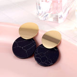 IPARAM 2021 New Big Circle Round Hoop Earrings for Women's Fashion Statement Golden Punk Charm Earrings Party Jewelry daiiibabyyy