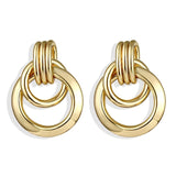 IPARAM 2021 New Big Circle Round Hoop Earrings for Women's Fashion Statement Golden Punk Charm Earrings Party Jewelry daiiibabyyy