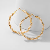 IPARAM 2021 New Big Circle Round Hoop Earrings for Women's Fashion Statement Golden Punk Charm Earrings Party Jewelry daiiibabyyy