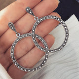 IPARAM 2021 New Big Circle Round Hoop Earrings for Women's Fashion Statement Golden Punk Charm Earrings Party Jewelry daiiibabyyy