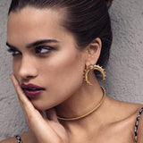 IPARAM 2021 New Big Circle Round Hoop Earrings for Women's Fashion Statement Golden Punk Charm Earrings Party Jewelry daiiibabyyy