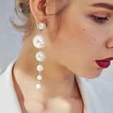 Long Dangle Earrings for Women 2021 Fashion Full Crystal Simulated Pearl Tassel Drop Earring Vintage Gold Brincos Jewelry daiiibabyyy