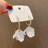 Long Dangle Earrings for Women 2021 Fashion Full Crystal Simulated Pearl Tassel Drop Earring Vintage Gold Brincos Jewelry daiiibabyyy